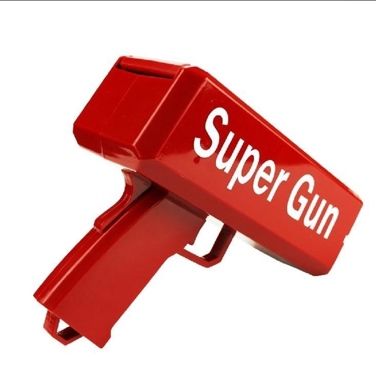 Money gun red toy for kids