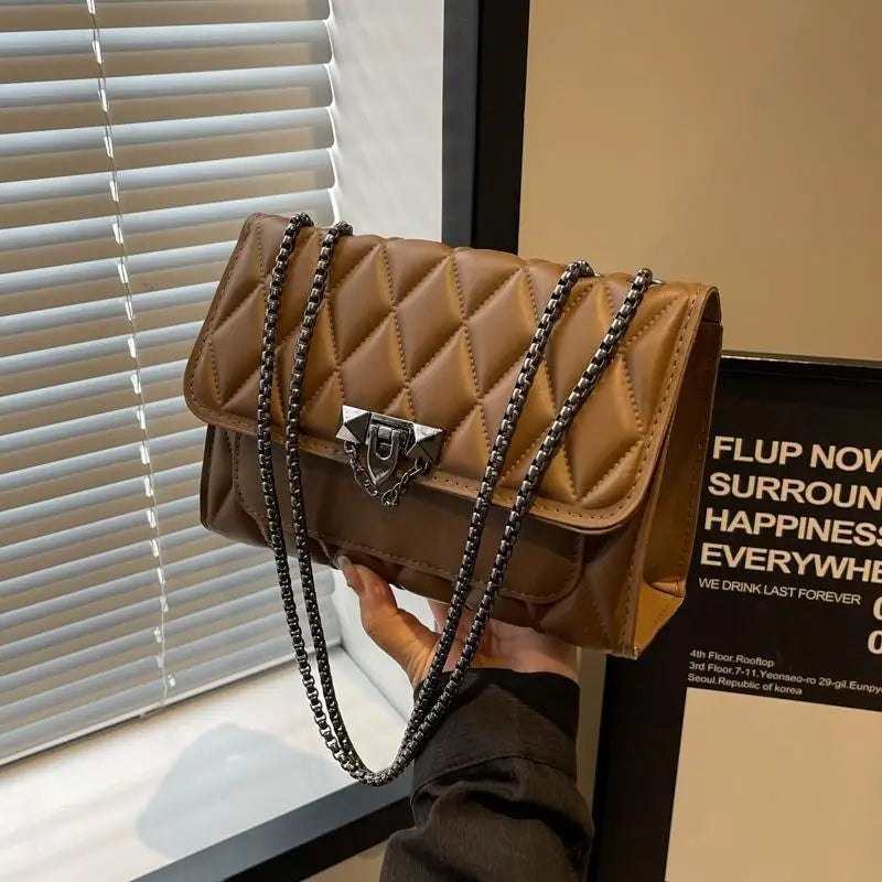 Rhombic chain crossbody bagfor women
