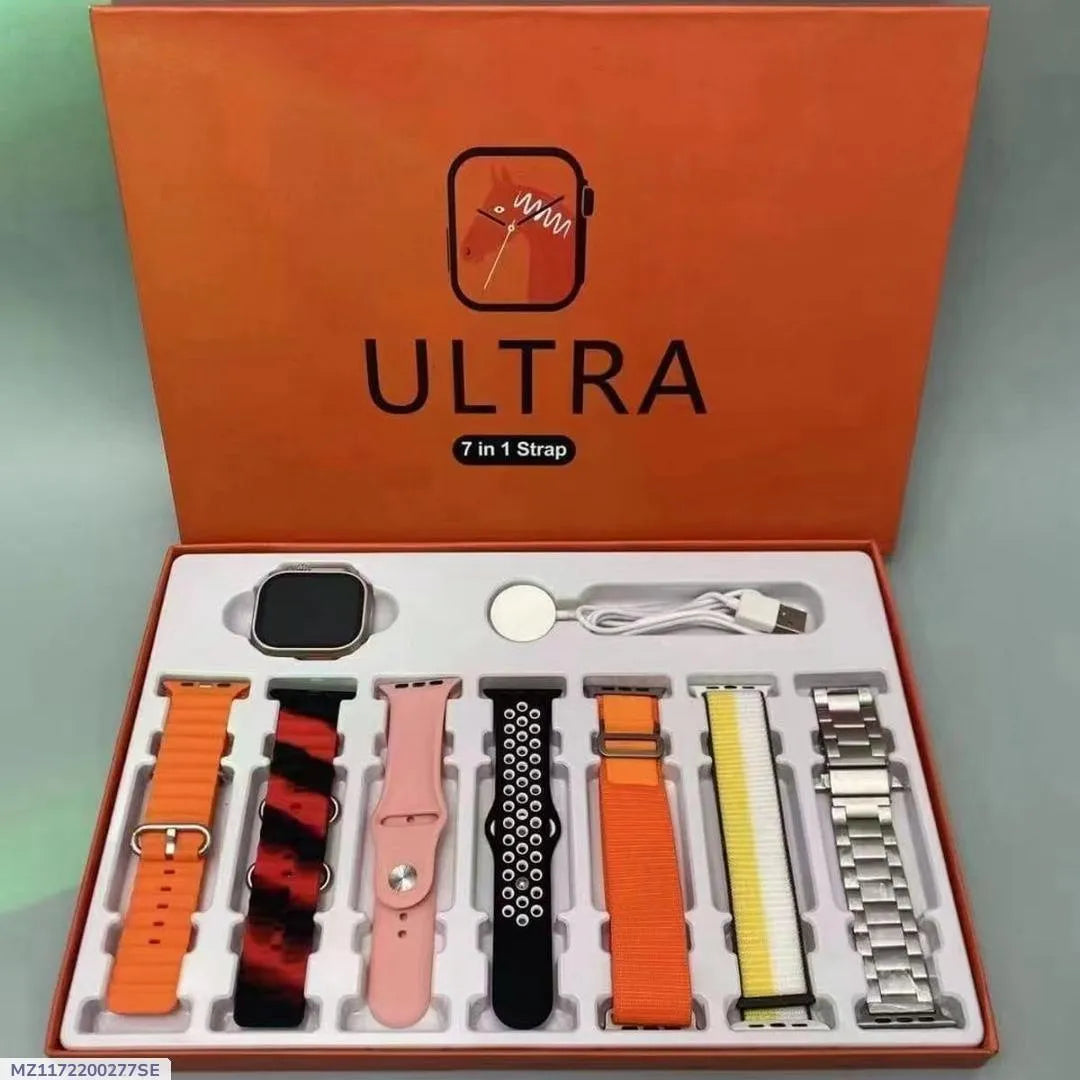 Ultra smart watche with 7 streap