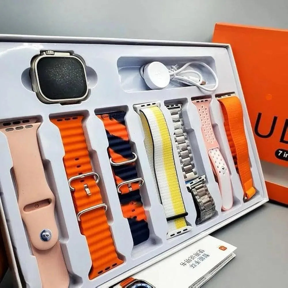 Ultra smart watche with 7 streap