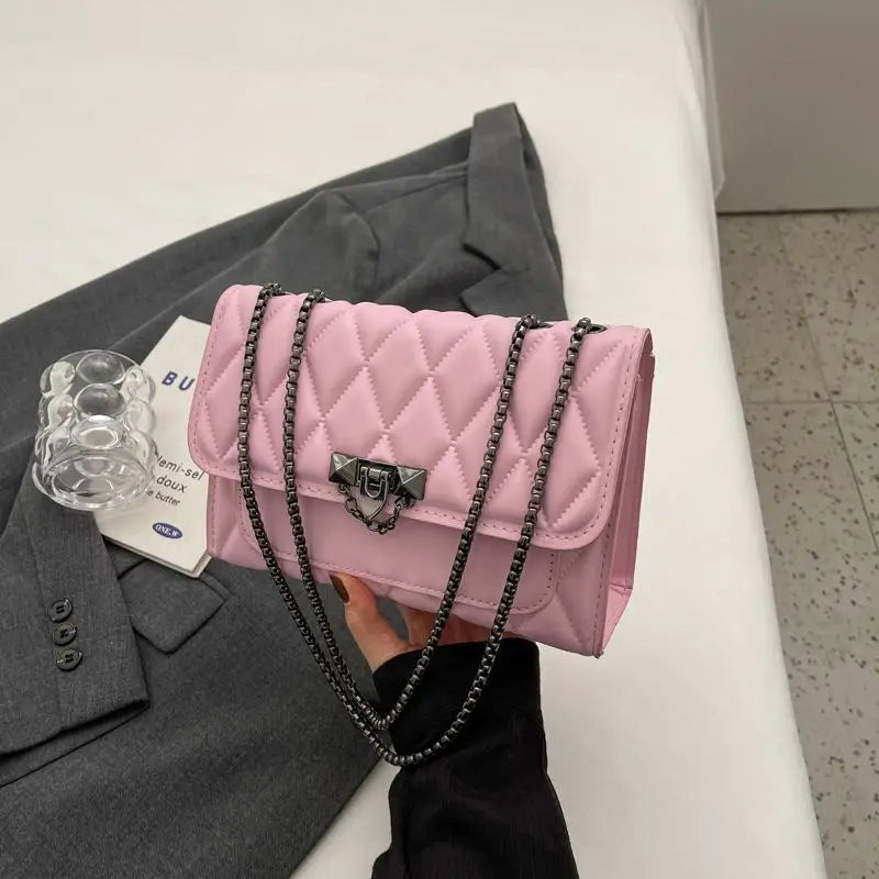 Rhombic chain crossbody bagfor women