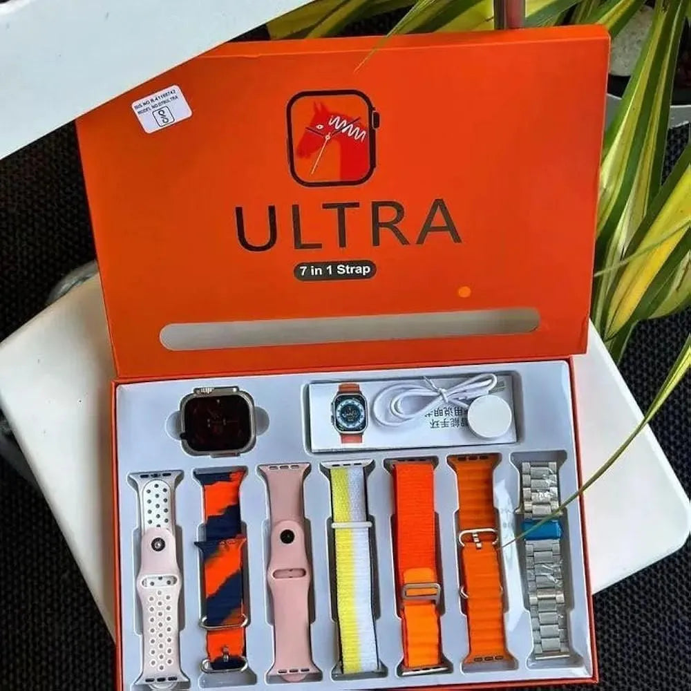 Ultra smart watche with 7 streap