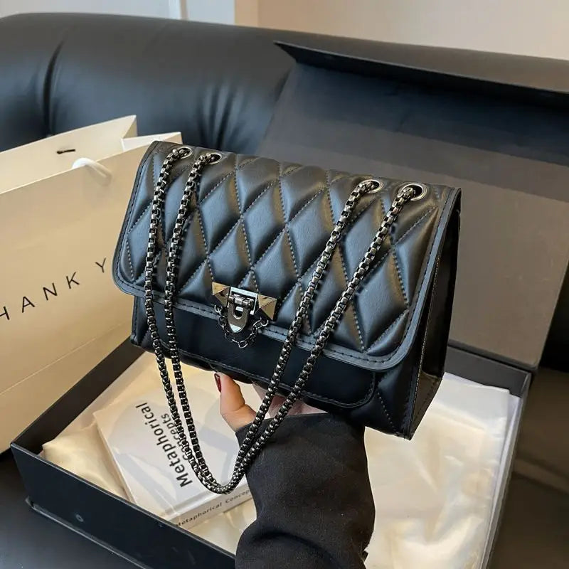 Rhombic chain crossbody bagfor women